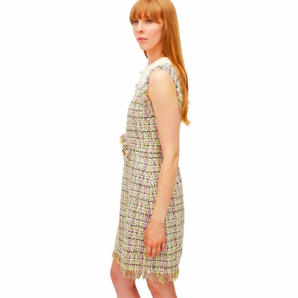 GUCCI LOGO  Embellished tweed dress Size 38 IT, XS/S US NEW - Picture 4 of 10
